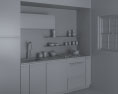 Wooden Dark Modern Kitchen Design Small 3D-Modell