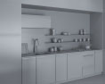 Wooden Dark Modern Kitchen Design Medium 3D модель