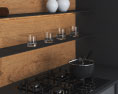 Wooden Dark Modern Kitchen Design Medium 3Dモデル