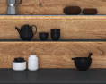 Wooden Dark Modern Kitchen Design Big 3D модель