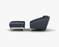 Convertible Chair with Ottoman 3d model