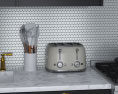 French Bistro Inspired Traditional Kitchen Design Small Modèle 3d