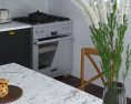 French Bistro Inspired Traditional Kitchen Design Small 3D модель