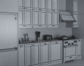 French Bistro Inspired Traditional Kitchen Design Medium 3D 모델 