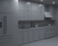 French Bistro Inspired Traditional Kitchen Design Big Modelo 3d