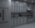 French Bistro Inspired Traditional Kitchen Design Big Modelo 3d