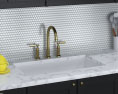 French Bistro Inspired Traditional Kitchen Design Big Modèle 3d