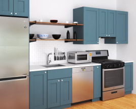 Blue Cabinets Contemporary_Kitchen_Design_Medium 3D model