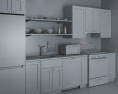 Blue Cabinets Contemporary_Kitchen_Design_Medium 3D 모델 