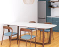 Blue Cabinets Contemporary_Kitchen_Design_Medium 3D модель