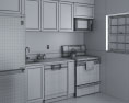 Eclectic Interior Styling Contemporary Kitchen Design Small Modèle 3d