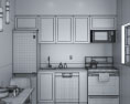 Eclectic Interior Styling Contemporary Kitchen Design Small 3Dモデル