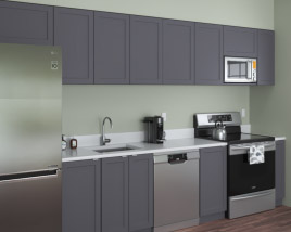 Eclectic Interior Styling Contemporary Kitchen Design Medium Modèle 3D