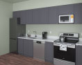 Eclectic Interior Styling Contemporary Kitchen Design Medium Modello 3D
