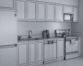 Eclectic Interior Styling Contemporary Kitchen Design Medium 3d model