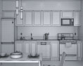Eclectic Interior Styling Contemporary Kitchen Design Medium 3D模型