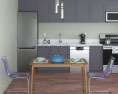 Eclectic Interior Styling Contemporary Kitchen Design Medium 3D-Modell