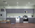 Eclectic Interior Styling Contemporary Kitchen Design Big Modello 3D