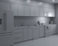 Eclectic Interior Styling Contemporary Kitchen Design Big 3D модель