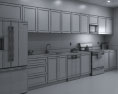 Eclectic Interior Styling Contemporary Kitchen Design Big 3D-Modell
