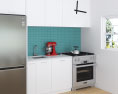 Scandinavian Contemporary Kitchen Design Small Modello 3D