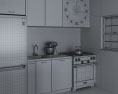 Scandinavian Contemporary Kitchen Design Small Modelo 3d