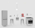 Scandinavian Contemporary Kitchen Design Medium 3d model