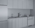 Scandinavian Contemporary Kitchen Design Medium Modello 3D