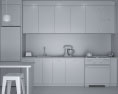 Scandinavian Contemporary Kitchen Design Medium 3Dモデル