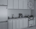 Scandinavian Contemporary Kitchen Design Medium Modelo 3d