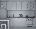 Scandinavian Contemporary Kitchen Design Medium Modelo 3d