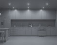 Scandinavian Contemporary Kitchen Design Big 3D-Modell