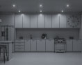 Scandinavian Contemporary Kitchen Design Big 3D модель