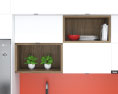 White Loft Contemporary Kitchen Design Small 3d model