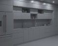 White Loft Contemporary Kitchen Design Big Modelo 3d