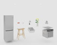 Light Wood Contemporary Kitchen Design Small 3D модель