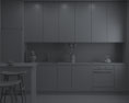 Light Wood Contemporary Kitchen Design Medium 3Dモデル