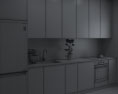 Light Wood Contemporary Kitchen Design Medium 3D模型