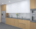 Light Wood Contemporary Kitchen Design Big 3D模型