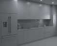 Light Wood Contemporary Kitchen Design Big Modèle 3d