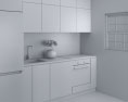 Graphite Loft Contemporary Kitchen Design Small Modèle 3d