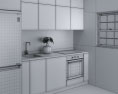 Graphite Loft Contemporary Kitchen Design Small Modelo 3d