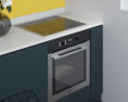 Graphite Loft Contemporary Kitchen Design Small 3D 모델 