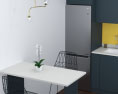 Graphite Loft Contemporary Kitchen Design Small 3D 모델 