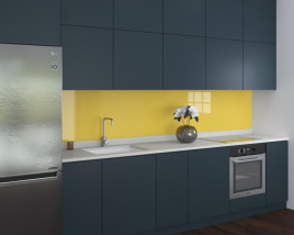 Graphite Loft Contemporary Kitchen Design Medium Modèle 3D