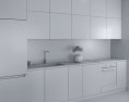 Graphite Loft Contemporary Kitchen Design Medium 3D модель