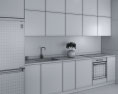 Graphite Loft Contemporary Kitchen Design Medium 3D модель