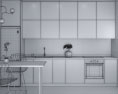 Graphite Loft Contemporary Kitchen Design Medium 3D-Modell