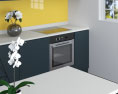 Graphite Loft Contemporary Kitchen Design Medium 3D 모델 