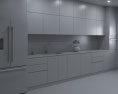 Graphite Loft Contemporary Kitchen Design Big 3D 모델 